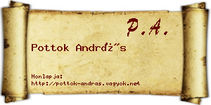 Pottok András névjegykártya